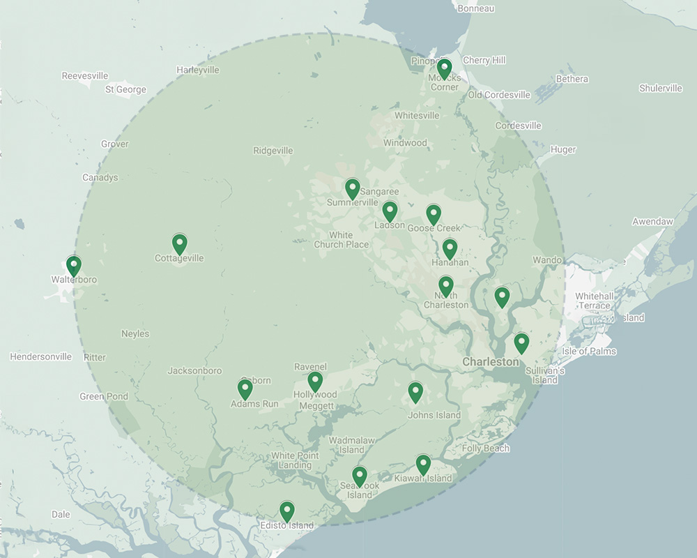 Blanton & Sons service areas map