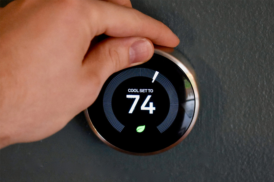 adjusting smart thermostat