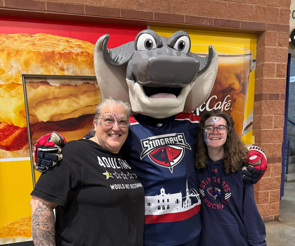 Representing the company at Stingrays Hockey Fan Fest.