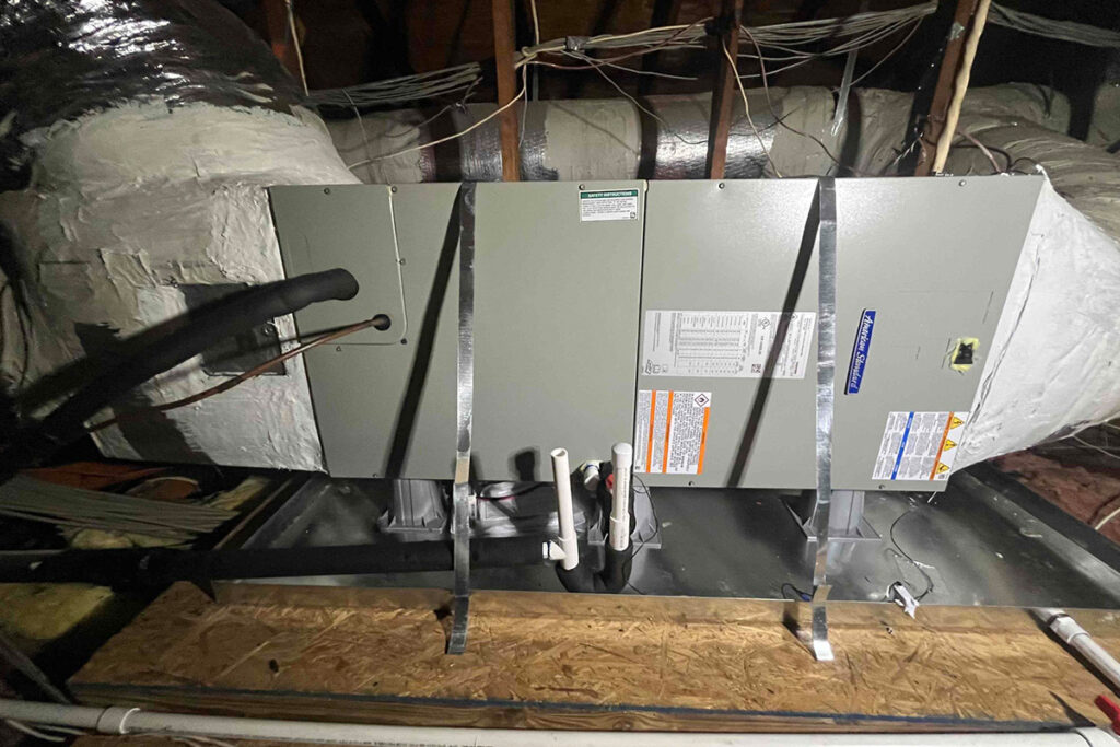 furnace inside attic