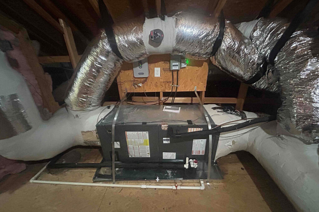 Furnace install in attic